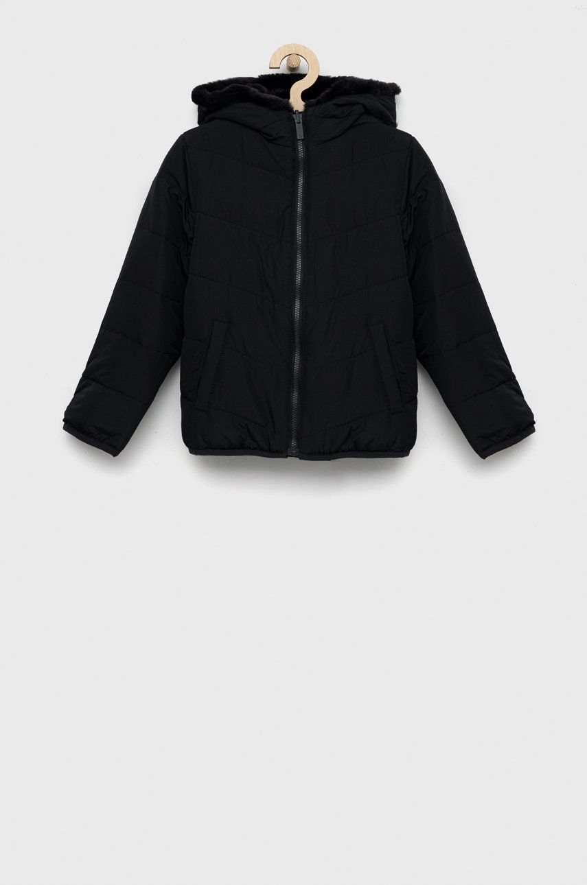 Abercrombie & Fitch geaca reversibila pentru copii culoarea negru Abercrombie & Fitch geaca reversibila pentru copii culoarea negru