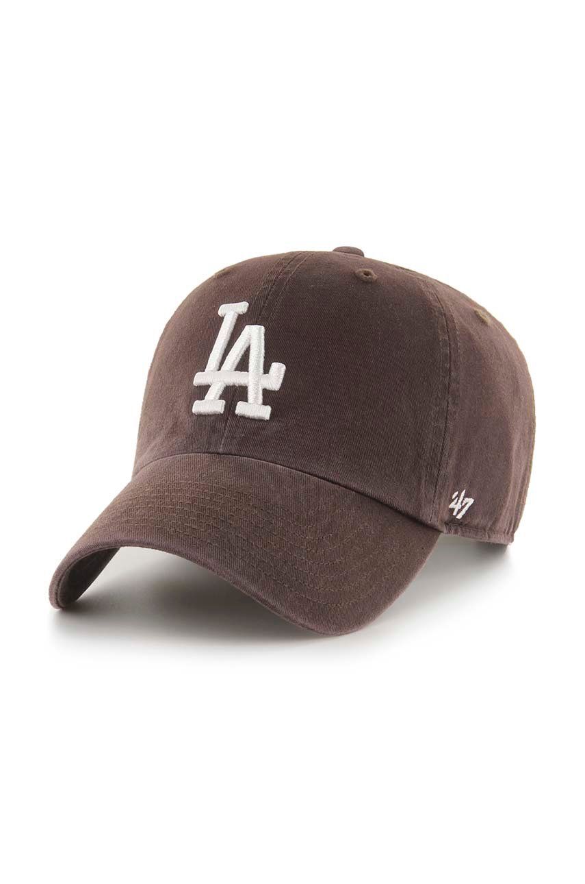47brand șapcă de baseball din bumbac MLB Los Angeles Dodgers culoarea maro, cu imprimeu B-NLRGW12GWS-BWA 47brand șapcă de baseball din bumbac MLB Los Angeles Dodgers culoarea maro, cu imprimeu B-NLRGW12GWS-BWA