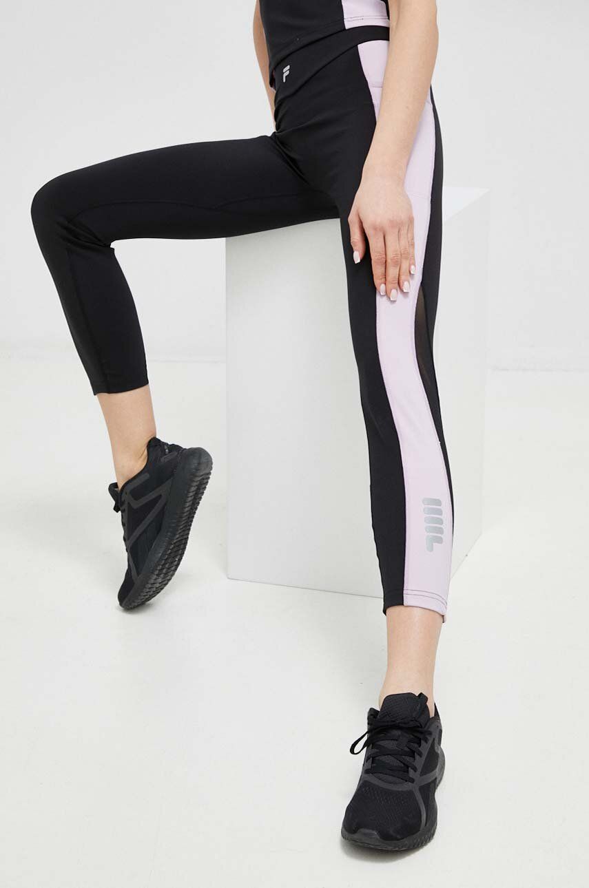 Fila leggins de antrenament Redon culoarea negru, modelator Fila leggins de antrenament Redon culoarea negru, modelator