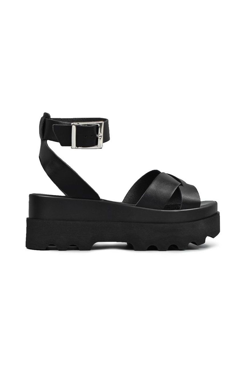 Altercore sandale Zoe femei, culoarea negru, cu platforma Altercore sandale Zoe femei, culoarea negru, cu platforma