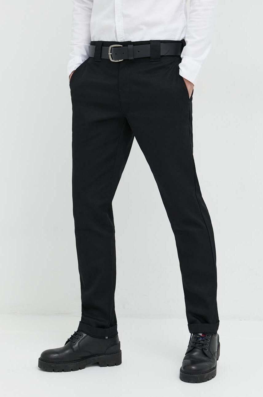 Dickies pantaloni bărbați, culoarea negru, mulata DK0A4XK8BLK1-BLACK Dickies pantaloni bărbați, culoarea negru, mulata DK0A4XK8BLK1-BLACK