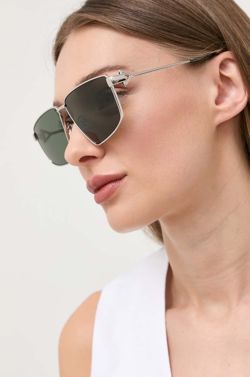 Bottega Veneta ochelari de soare femei, culoarea argintiu Bottega Veneta ochelari de soare femei, culoarea argintiu