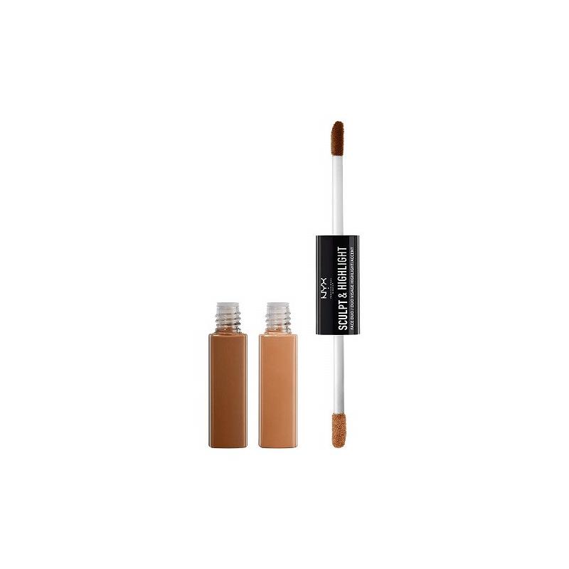 Contur Fata si Iluminator, NYX, Sculpt & Highlight Face Duo, 05 Chestnut / Sand Contur Fata si Iluminator, NYX, Sculpt & Highlight Face Duo, 05 Chestnut / Sand