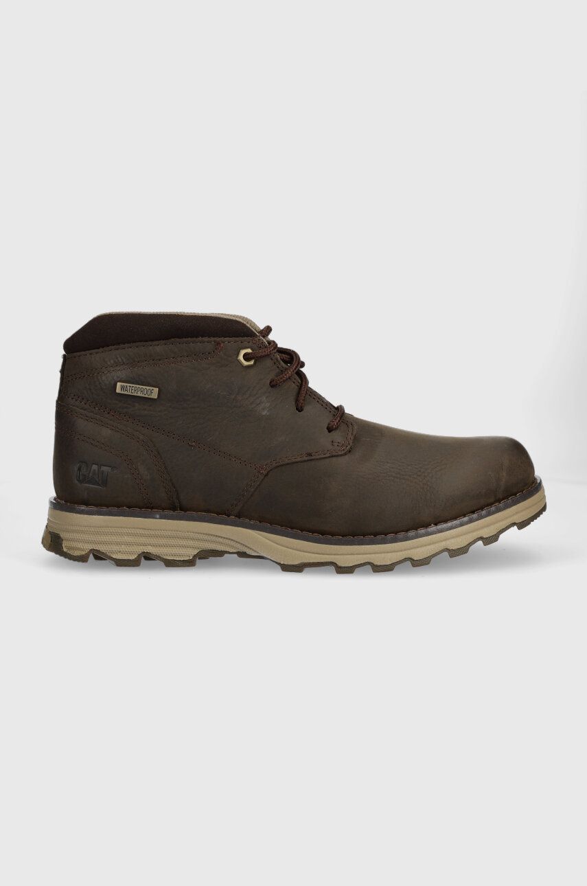 Caterpillar pantofi de piele intoarsa ELUDE WP barbati, culoarea maro, P720686 Caterpillar pantofi de piele intoarsa ELUDE WP barbati, culoarea maro, P720686