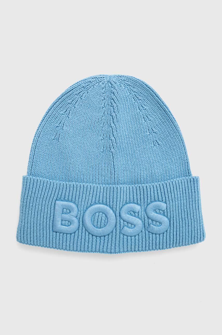 Boss Orange caciula din amestec de lana BOSS ORANGE din tricot gros Boss Orange caciula din amestec de lana BOSS ORANGE din tricot gros