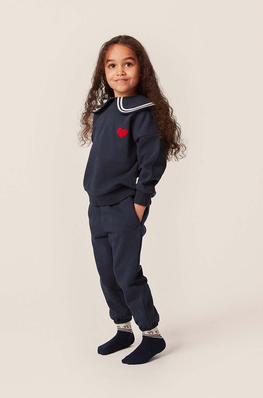 Konges Sløjd bluza copii culoarea albastru marin, cu imprimeu Konges Sløjd bluza copii culoarea albastru marin, cu imprimeu