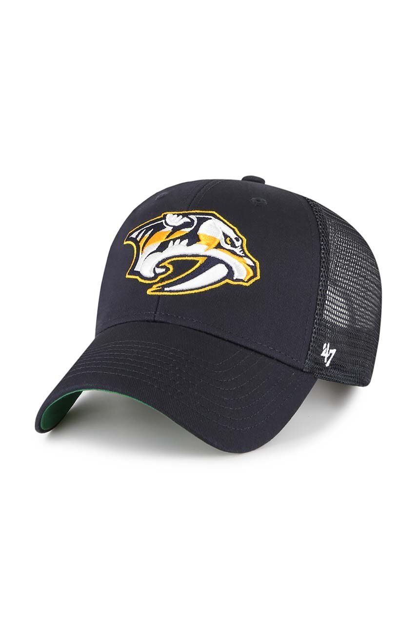 47brand șapcă NHL Nashville Predators culoarea bleumarin, cu imprimeu H-BRANS30CTP-NY 47brand șapcă NHL Nashville Predators culoarea bleumarin, cu imprimeu H-BRANS30CTP-NY