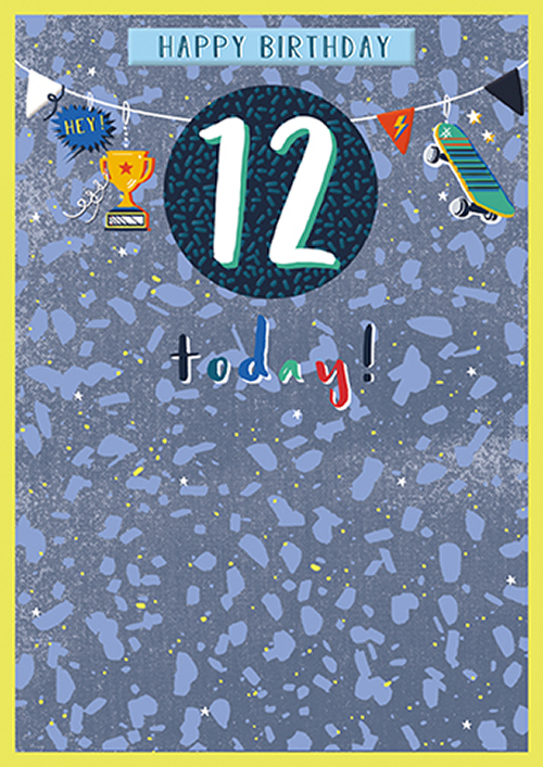 Felicitare - Happy Birthday 12 Today! - baieti | Great British Card Company Felicitare - Happy Birthday 12 Today! - baieti | Great British Card Company