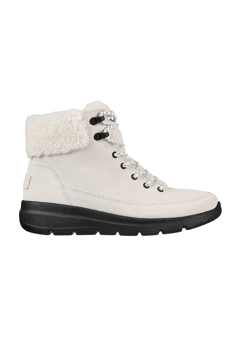 Ghete de piele intoarsa cu garnitura de blana shearling sintetica Glacial Ultra Ghete de piele intoarsa cu garnitura de blana shearling sintetica Glacial Ultra