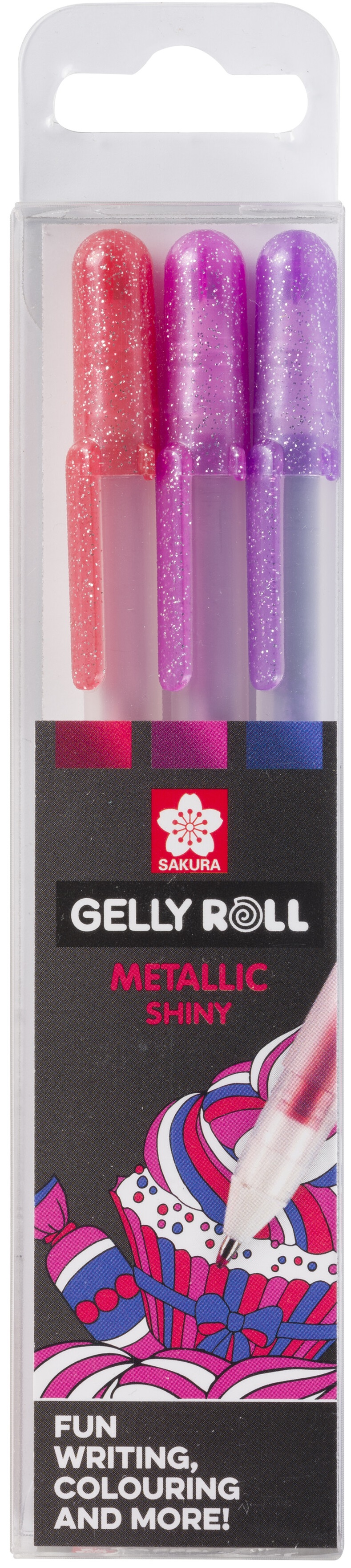 Set 3 pixuri cu gel - Gelly Roll - Metallic Shiny - Sakura | Sakura Set 3 pixuri cu gel - Gelly Roll - Metallic Shiny - Sakura | Sakura