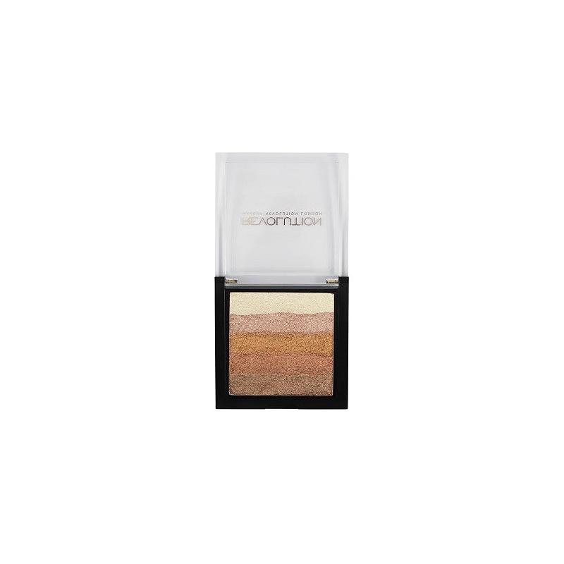 Paleta iluminatoare bronzanta, Makeup Revolution, Shimmer Brick, Rose Gold, 7 g Paleta iluminatoare bronzanta, Makeup Revolution, Shimmer Brick, Rose Gold, 7 g