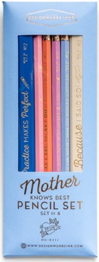 Set 6 creioane colorate - Mother Knows Best | DesignWorks Ink Set 6 creioane colorate - Mother Knows Best | DesignWorks Ink