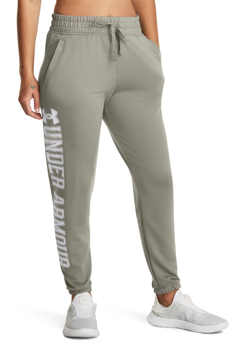 Pantaloni din amestec de lyocell cu imprimeu logo supradimensionat pentru fitness Rival Pantaloni din amestec de lyocell cu imprimeu logo supradimensionat pentru fitness Rival