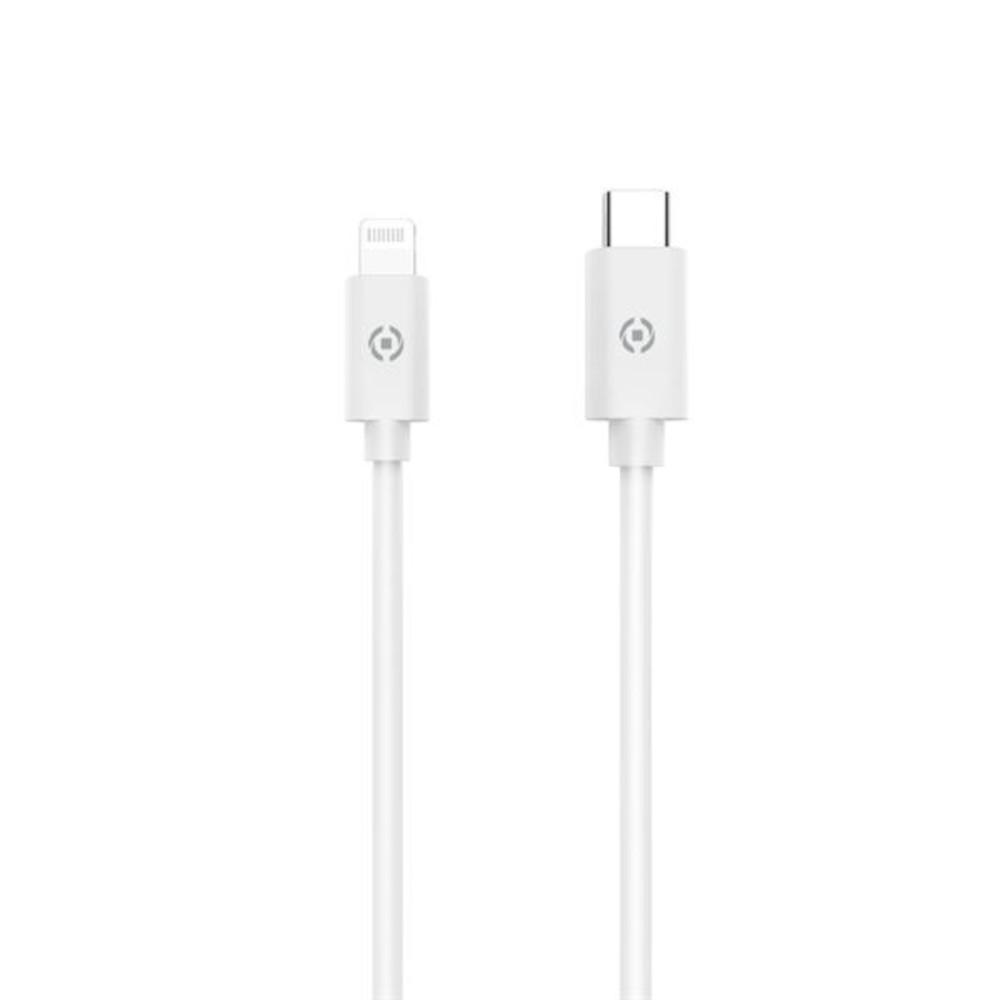 Cablu date Celly PowerDelivery MFI, Lightning to USB-C, 1m, 60W, Alb Cablu date Celly PowerDelivery MFI, Lightning to USB-C, 1m, 60W, Alb