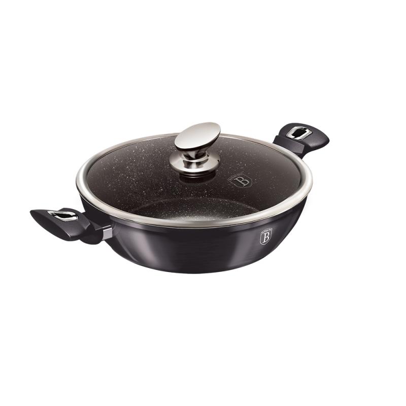 Cratita marmorata cu capac 32 cm Carbon Pro Berlinger Haus BH 6899 Cratita marmorata cu capac 32 cm Carbon Pro Berlinger Haus BH 6899