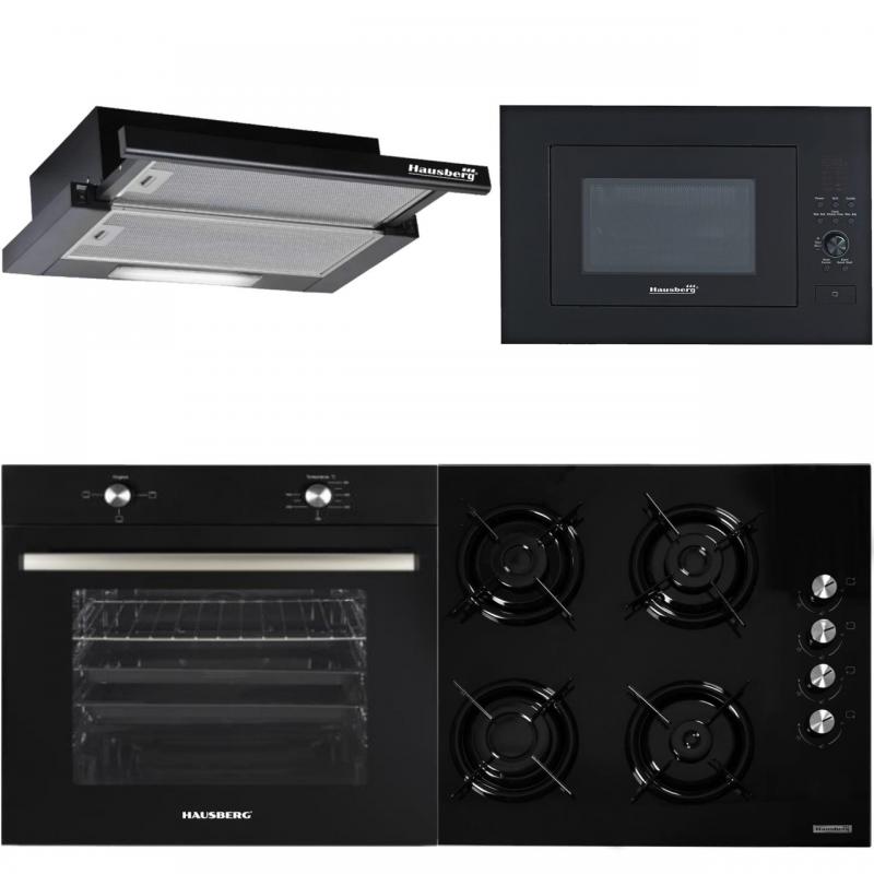 Pachet incorporabil Hausberg HB-8051NG, Electric, Putere 2000 W, 76 l, 4 Functii, Clasa A, Plita HB-563NG, Gaz, 4 arzatoare, Hota telescopica HB-1285NG, absorbtie 420 m3/h, 2 motoare, 60 cm, Cuptor cu microunde HB-8070NG, 25 l, 1400 W, Negru Pachet incorporabil Hausberg HB-8051NG, Electric, Putere 2000 W, 76 l, 4 Functii, Clasa A, Plita HB-563NG, Gaz, 4 arzatoare, Hota telescopica HB-1285NG, absorbtie 420 m3/h, 2 motoare, 60 cm, Cuptor cu microunde HB-8070NG, 25 l, 1400 W, Negru