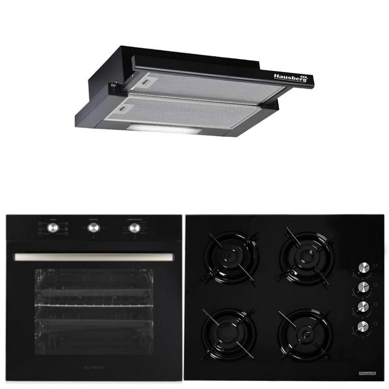 Pachet incorporabil Hausberg HB-8053NG, Electric, 2225 W, 71 l, 6 Functii, Ventilatie, Timer, Clasa A, Plita Incorporabila HB563NG, 4 arzatoare, Gaz, Sticla, Negru, Hota incorporabila telescopica HB1285NG, Putere de absorbtie 420 m3/h, 2 motoare Pachet incorporabil Hausberg HB-8053NG, Electric, 2225 W, 71 l, 6 Functii, Ventilatie, Timer, Clasa A, Plita Incorporabila HB563NG, 4 arzatoare, Gaz, Sticla, Negru, Hota incorporabila telescopica HB1285NG, Putere de absorbtie 420 m3/h, 2 motoare