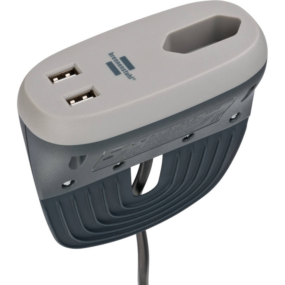 Prelungitor pentru canapea Brennenstuhl 213753, 1 priza, 2 X USB A, Gri Prelungitor pentru canapea Brennenstuhl 213753, 1 priza, 2 X USB A, Gri