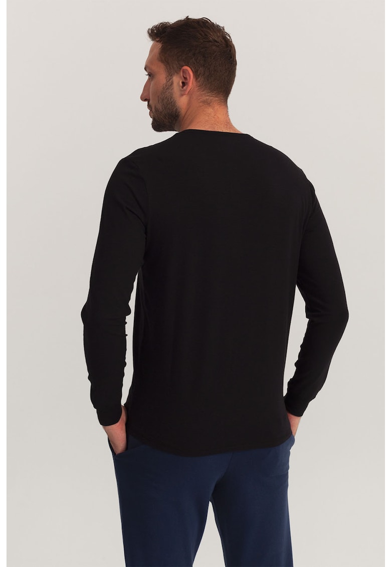 Bluza de pijama din amestec de modal cu fenta cu nasturi Soft Touch Bluza de pijama din amestec de modal cu fenta cu nasturi Soft Touch