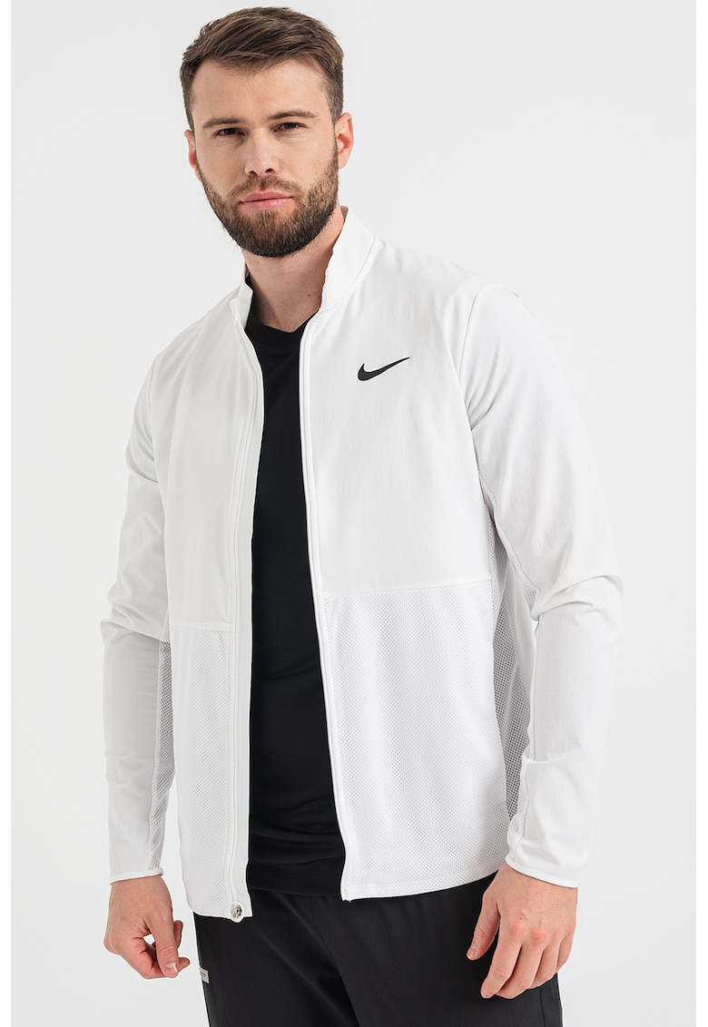 Bluza de trening cu fermoar si buzunare laterale pentru tenis Court Advantage Bluza de trening cu fermoar si buzunare laterale pentru tenis Court Advantage