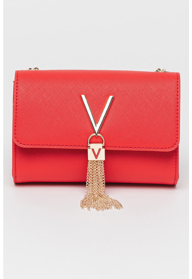 Geanta mica crossbody de piele ecologica cu aspect saffiano Divia Geanta mica crossbody de piele ecologica cu aspect saffiano Divia