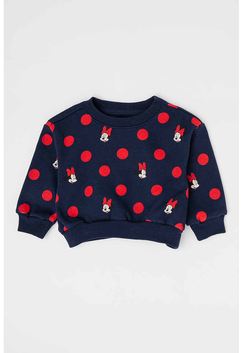 Bluza de trening cu decolteu la baza gatului si imprimeu cu Minnie Mouse Bluza de trening cu decolteu la baza gatului si imprimeu cu Minnie Mouse