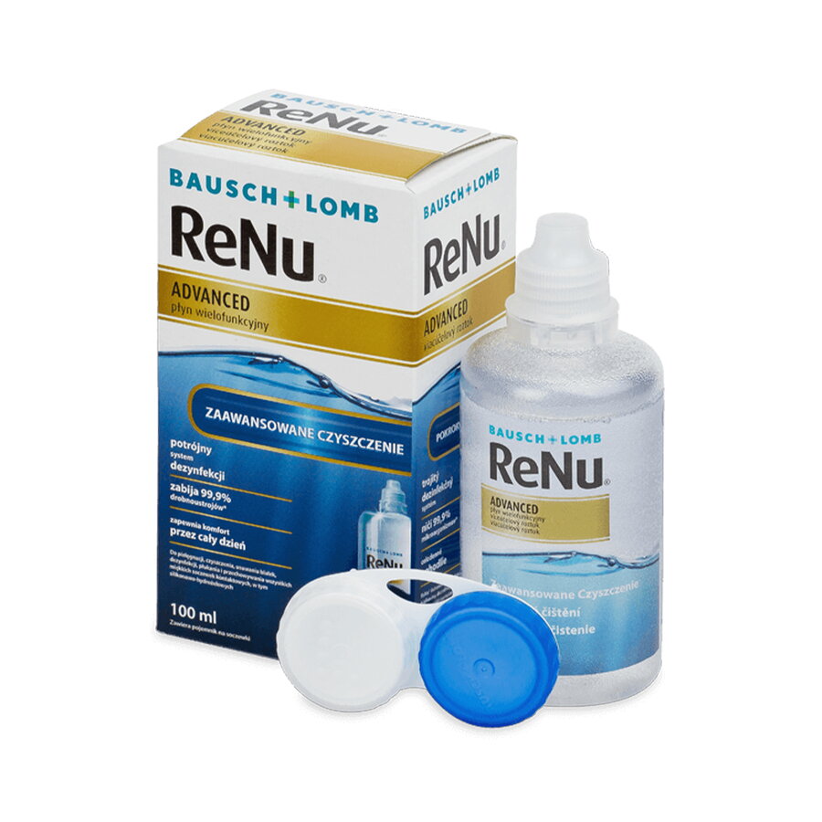 Solutie intretinere lentile de contact Renu Advanced 100 ml + suport lentile cadou Solutie intretinere lentile de contact Renu Advanced 100 ml + suport lentile cadou