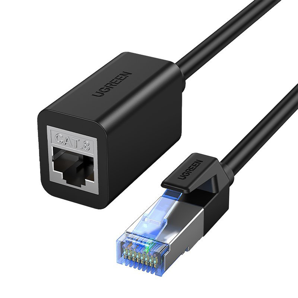 Cablu prelungitor Ugreen, Ethernet RJ45 Cat8 40000 Mbps / 40 Gbps, 2m, Negru Cablu prelungitor Ugreen, Ethernet RJ45 Cat8 40000 Mbps / 40 Gbps, 2m, Negru