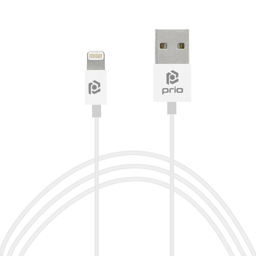 Cablu transfer date, compatibil Apple, Prio Fast Charge USB-A la Lightning Cable, 2.4A, Alb Cablu transfer date, compatibil Apple, Prio Fast Charge USB-A la Lightning Cable, 2.4A, Alb