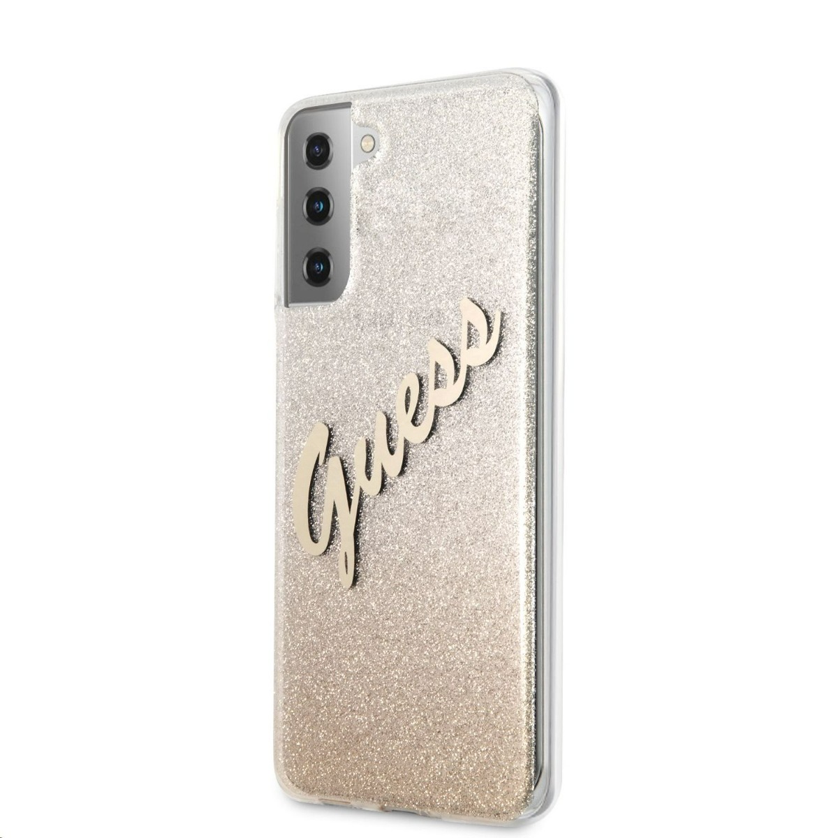 Husa de protectie telefon Guess pentru Samsung Galaxy S21+, Vintage Cover, Plastic TPU, GUHCS21MPCUGLSGO, Auriu Husa de protectie telefon Guess pentru Samsung Galaxy S21+, Vintage Cover, Plastic TPU, GUHCS21MPCUGLSGO, Auriu