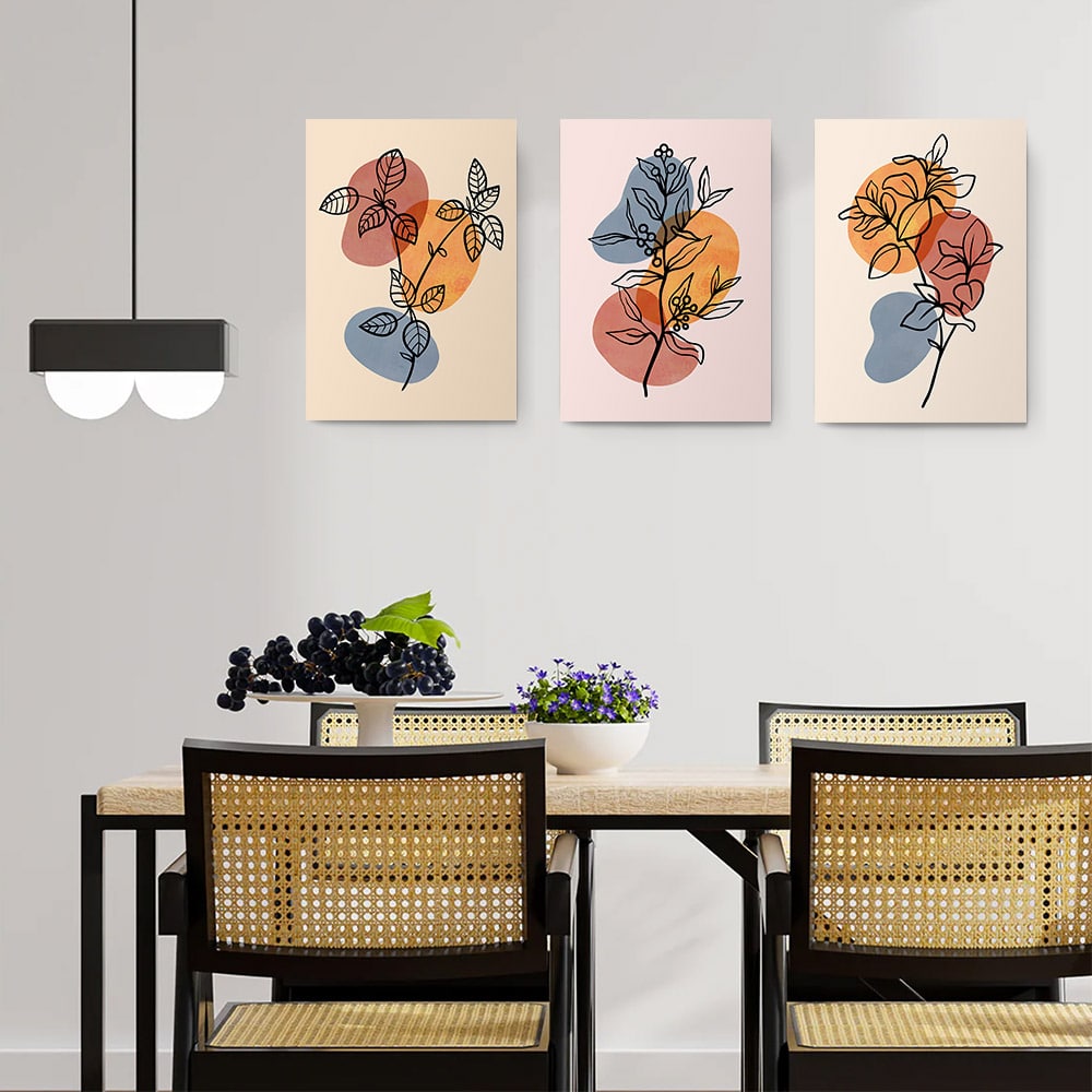 Set 3 tablouri Boho minimalism plante variate - Dimensiune multicanvas: 3 tablouri 80x120 cm Set 3 tablouri Boho minimalism plante variate - Dimensiune multicanvas: 3 tablouri 80x120 cm