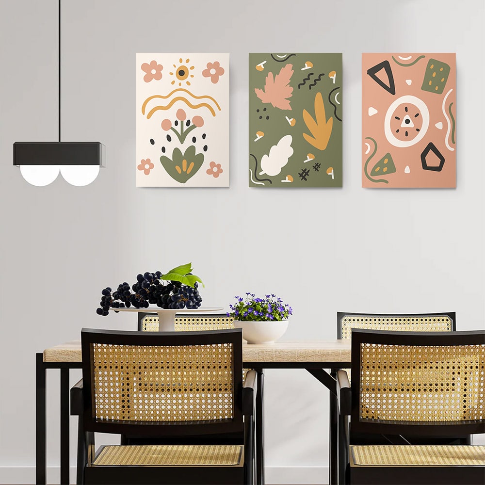 Set 3 tablouri flori plante multicanvas - Dimensiune multicanvas: 3 tablouri 60x90 cm Set 3 tablouri flori plante multicanvas - Dimensiune multicanvas: 3 tablouri 60x90 cm