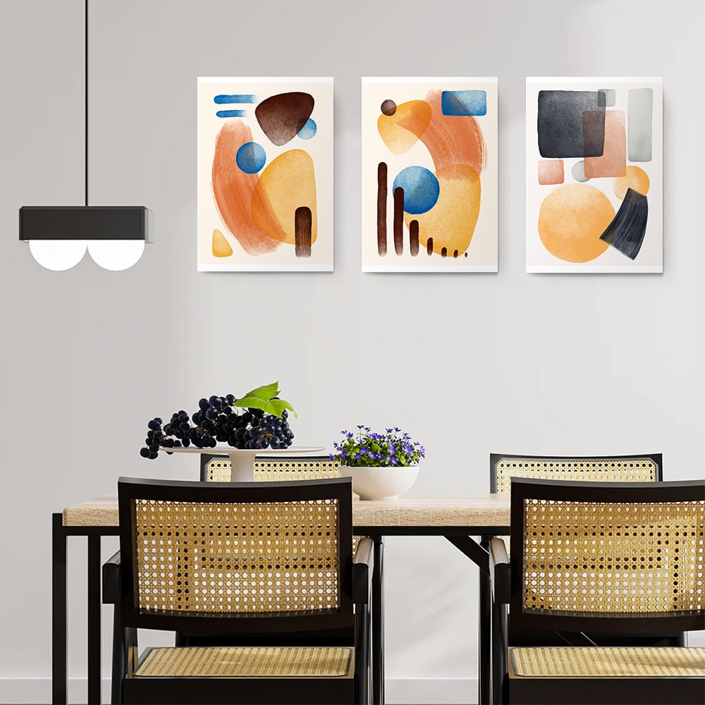 Set 3 tablouri Boho minimalism forme abstracte - Dimensiune multicanvas: 3 tablouri 40x60 cm Set 3 tablouri Boho minimalism forme abstracte - Dimensiune multicanvas: 3 tablouri 40x60 cm