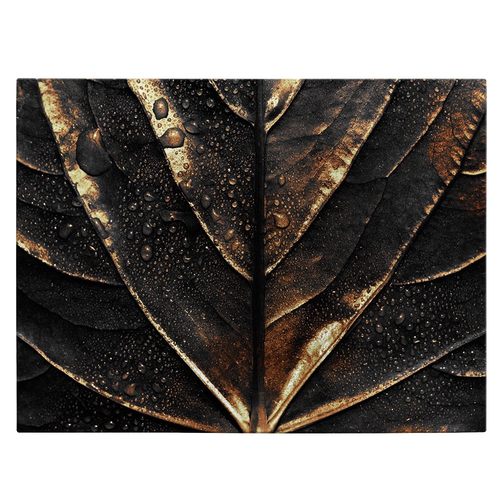 Frunza auriu cu negru tablou detaliu - Material produs:: Poster pe hartie FARA RAMA, Dimensiunea:: 40x60 cm Frunza auriu cu negru tablou detaliu - Material produs:: Poster pe hartie FARA RAMA, Dimensiunea:: 40x60 cm