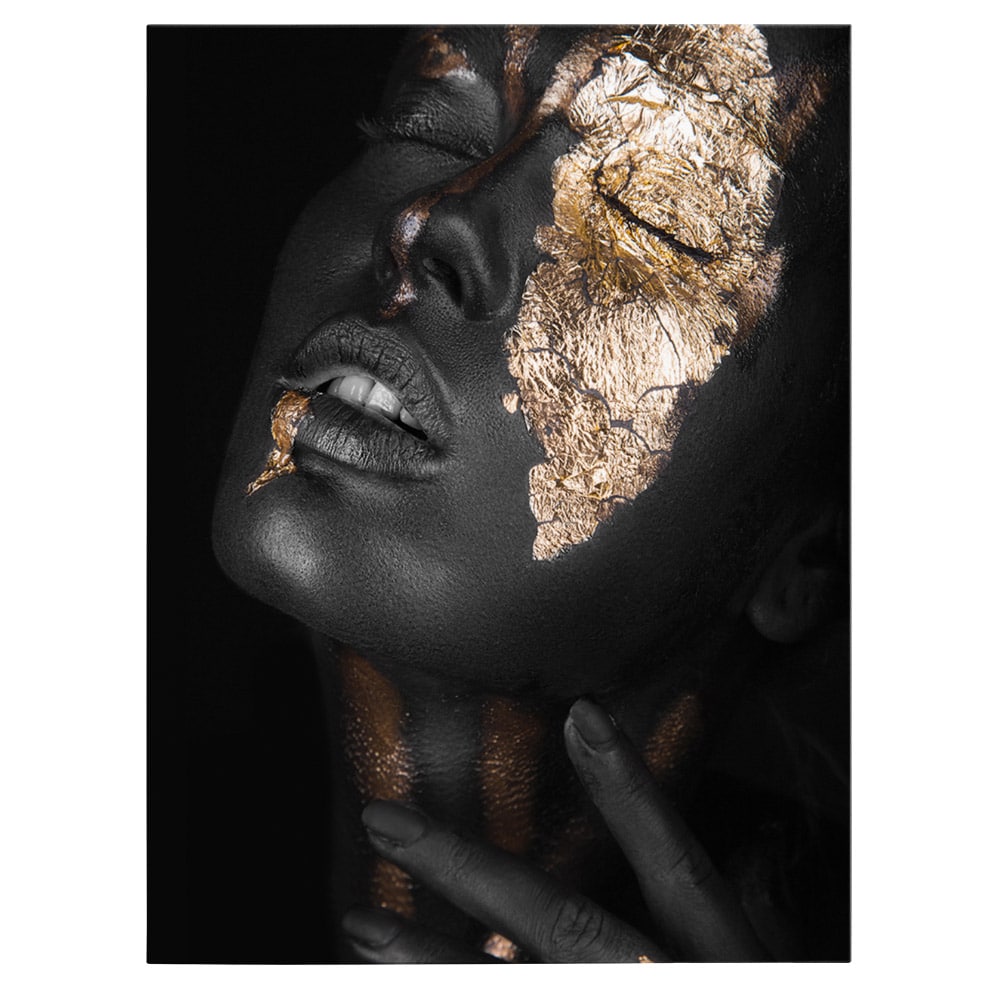 Machiaj auriu tablou portret femeie - Material produs:: Poster pe hartie FARA RAMA, Dimensiunea:: 60x90 cm Machiaj auriu tablou portret femeie - Material produs:: Poster pe hartie FARA RAMA, Dimensiunea:: 60x90 cm