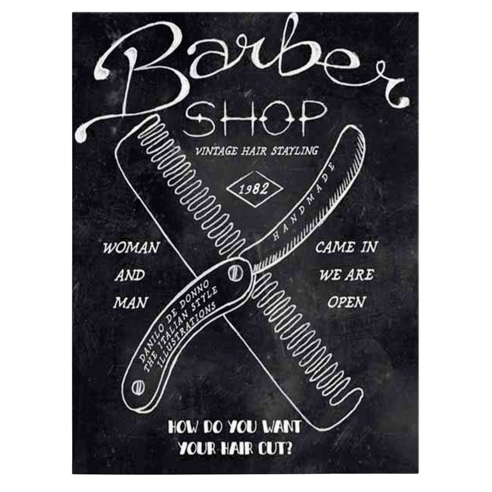 Barber Shop Tablou Haircut - Material produs:: Tablou canvas pe panza CU RAMA, Dimensiunea:: 60x80 cm Barber Shop Tablou Haircut - Material produs:: Tablou canvas pe panza CU RAMA, Dimensiunea:: 60x80 cm