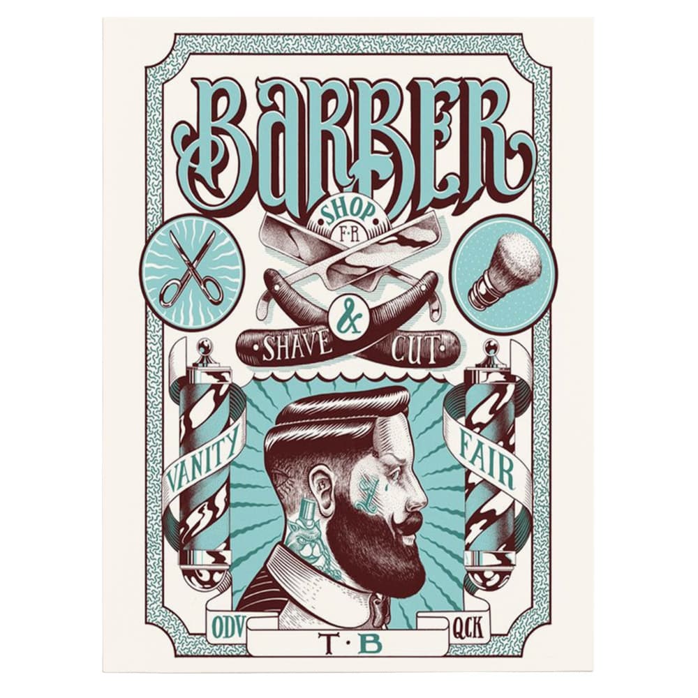 Barber Shop Tablou Shave&Cut Vintage - Material produs:: Tablou canvas pe panza CU RAMA, Dimensiunea:: 40x60 cm Barber Shop Tablou Shave&Cut Vintage - Material produs:: Tablou canvas pe panza CU RAMA, Dimensiunea:: 40x60 cm