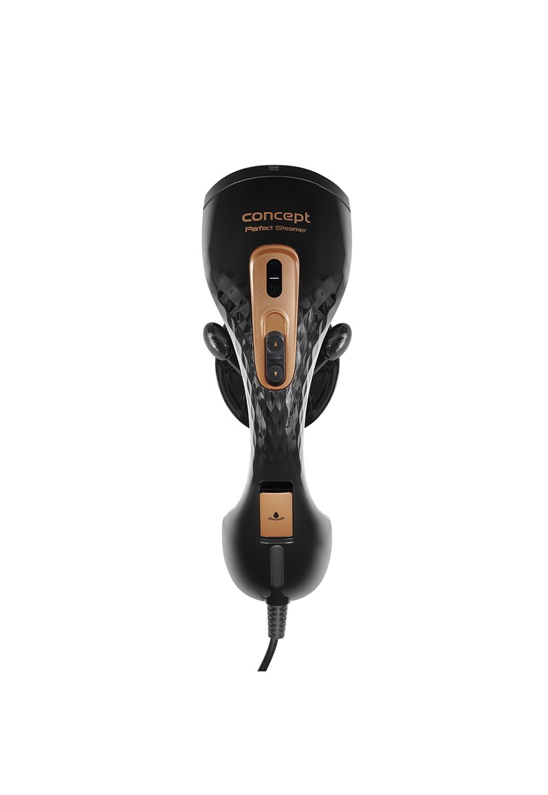 Aparat de calcat vertical cu abur - 1300 W - 150 ml - Abur 25 gr/min - Negru/Auriu Aparat de calcat vertical cu abur - 1300 W - 150 ml - Abur 25 gr/min - Negru/Auriu