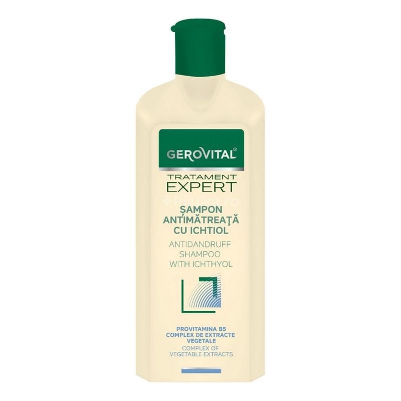 11500 Gerovital Tratament Expert Sampon antimatreata cu ichtiol, 250 ml 11500 Gerovital Tratament Expert Sampon antimatreata cu ichtiol, 250 ml