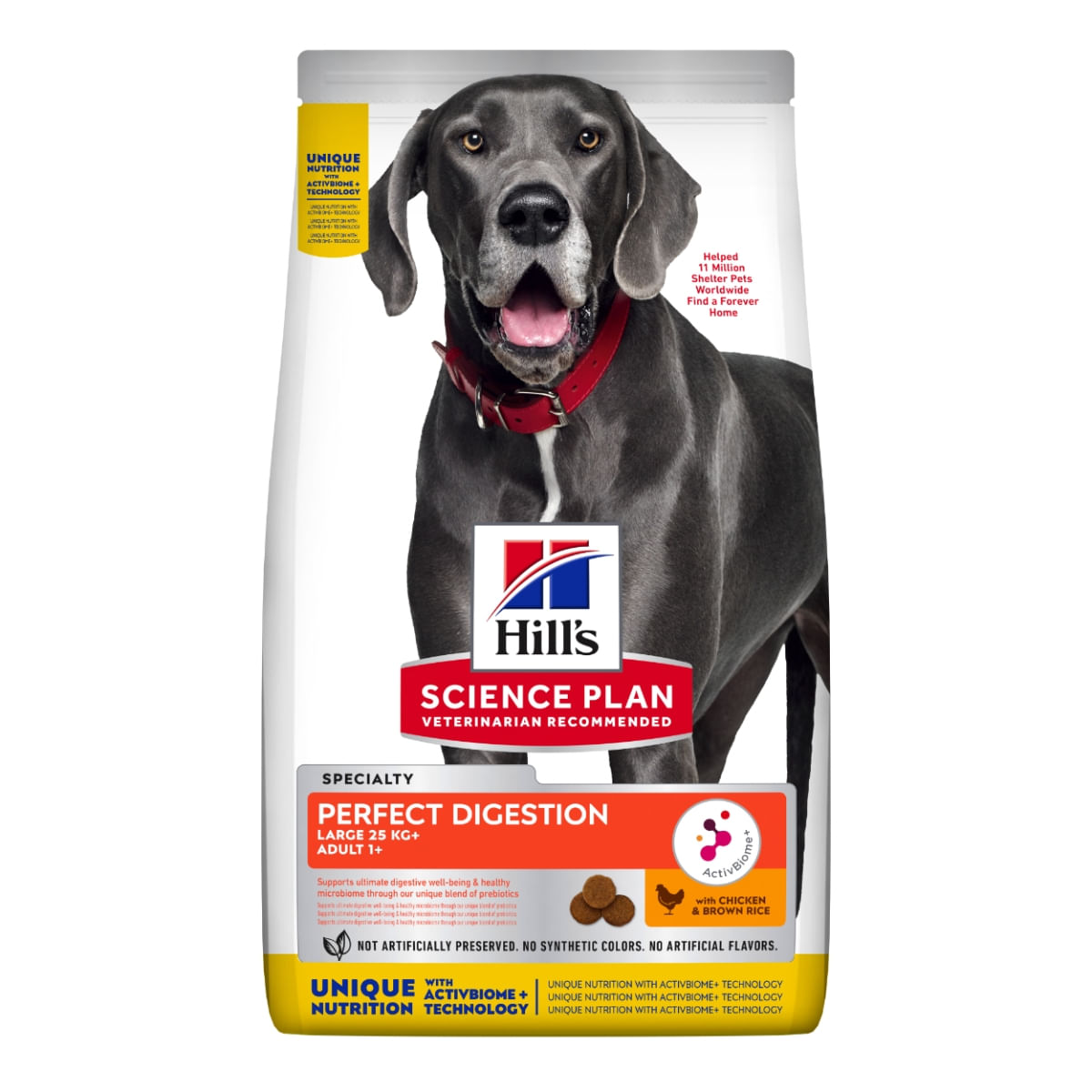 HILL'S SP Perfect Digestion Large Adult, Pui cu Orez Brun, hrană uscată câini, sensibilități digestive, 14kg HILL'S SP Perfect Digestion Large Adult, Pui cu Orez Brun, hrană uscată câini, sensibilități digestive, 14kg