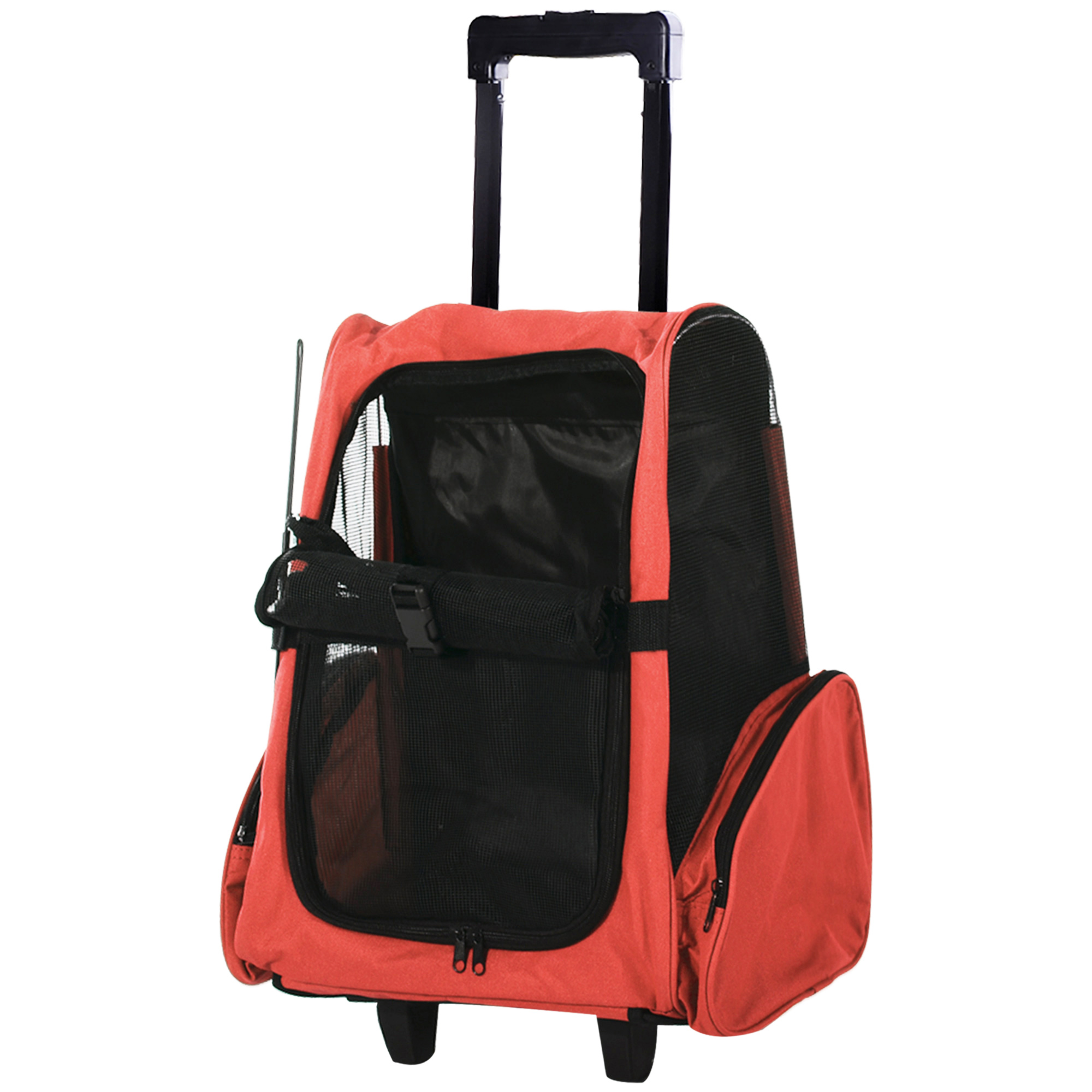 PawHut Trolley Ghiozdan 2 în 1 pentru Animale de Companie, Ușor de Transportat, Roșu, 35x27x49cm | Aosom Romania PawHut Trolley Ghiozdan 2 în 1 pentru Animale de Companie, Ușor de Transportat, Roșu, 35x27x49cm | Aosom Romania