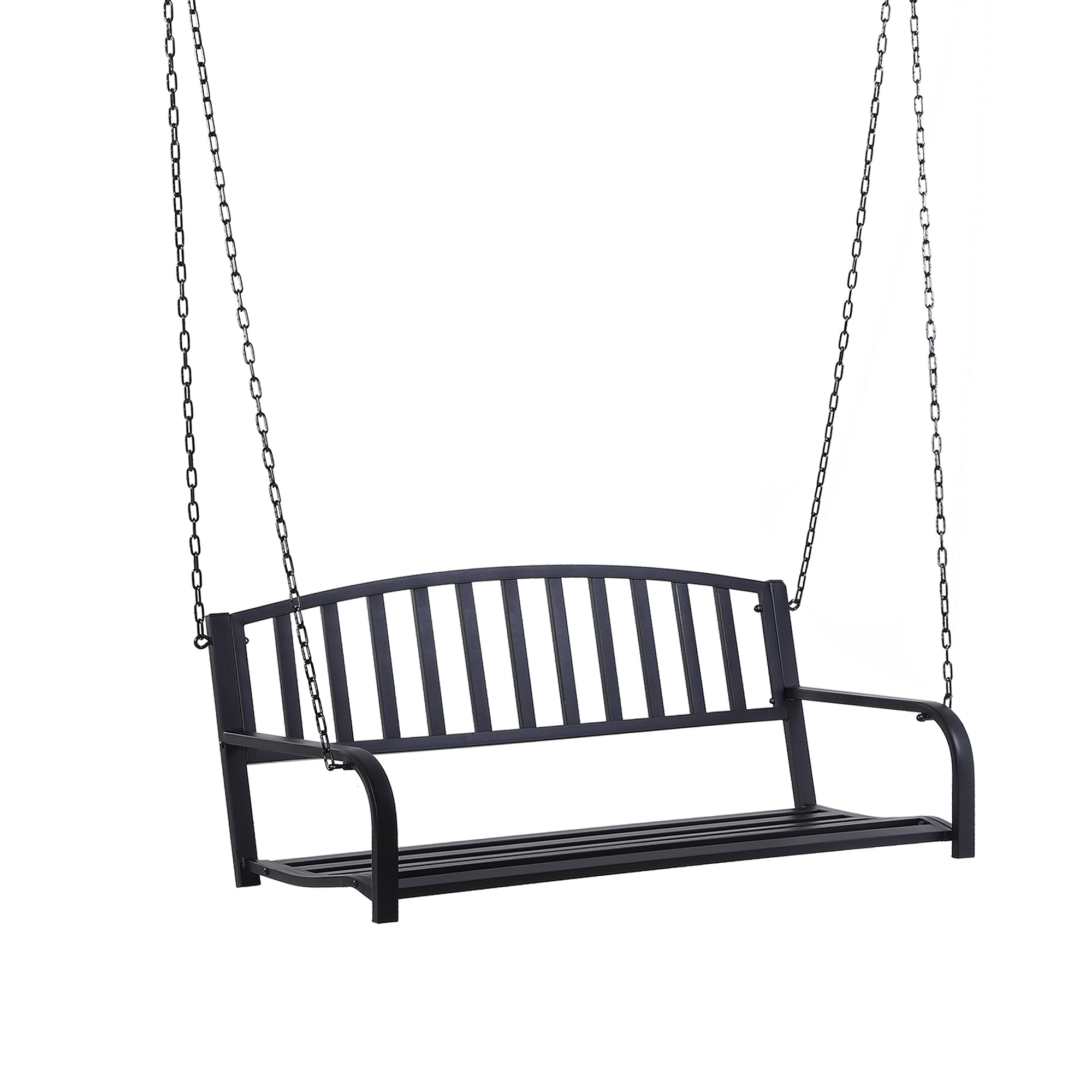 Balansoar Suspendat de Gradina Outsunny din Metal Negru | AOSOM RO Balansoar Suspendat de Gradina Outsunny din Metal Negru | AOSOM RO