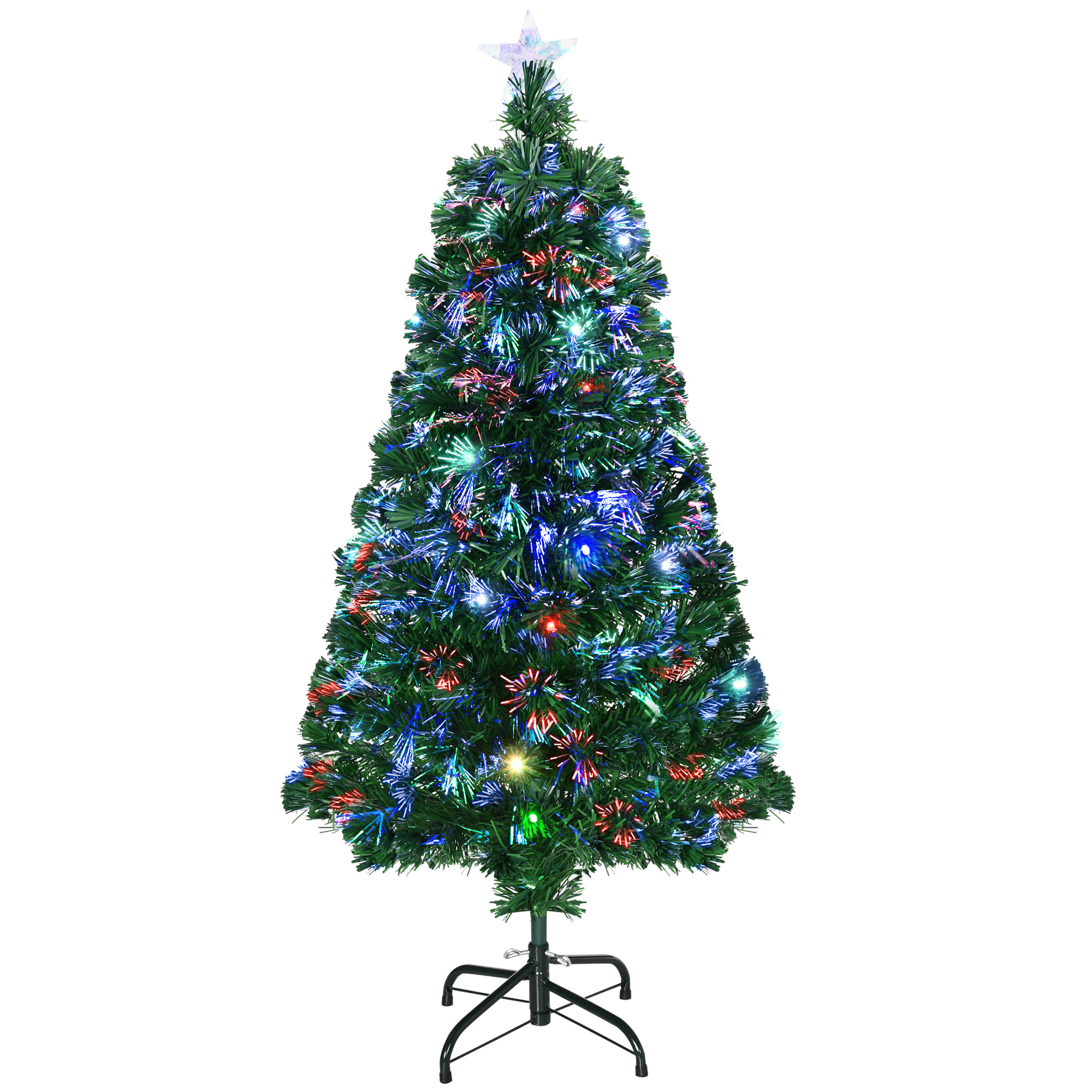 Brad artificial, pom de Craciun, brad verde cu 16 becuri LED, decoratiune de Craciun 120 cm HOMCOM | Aosom RO Brad artificial, pom de Craciun, brad verde cu 16 becuri LED, decoratiune de Craciun 120 cm HOMCOM | Aosom RO