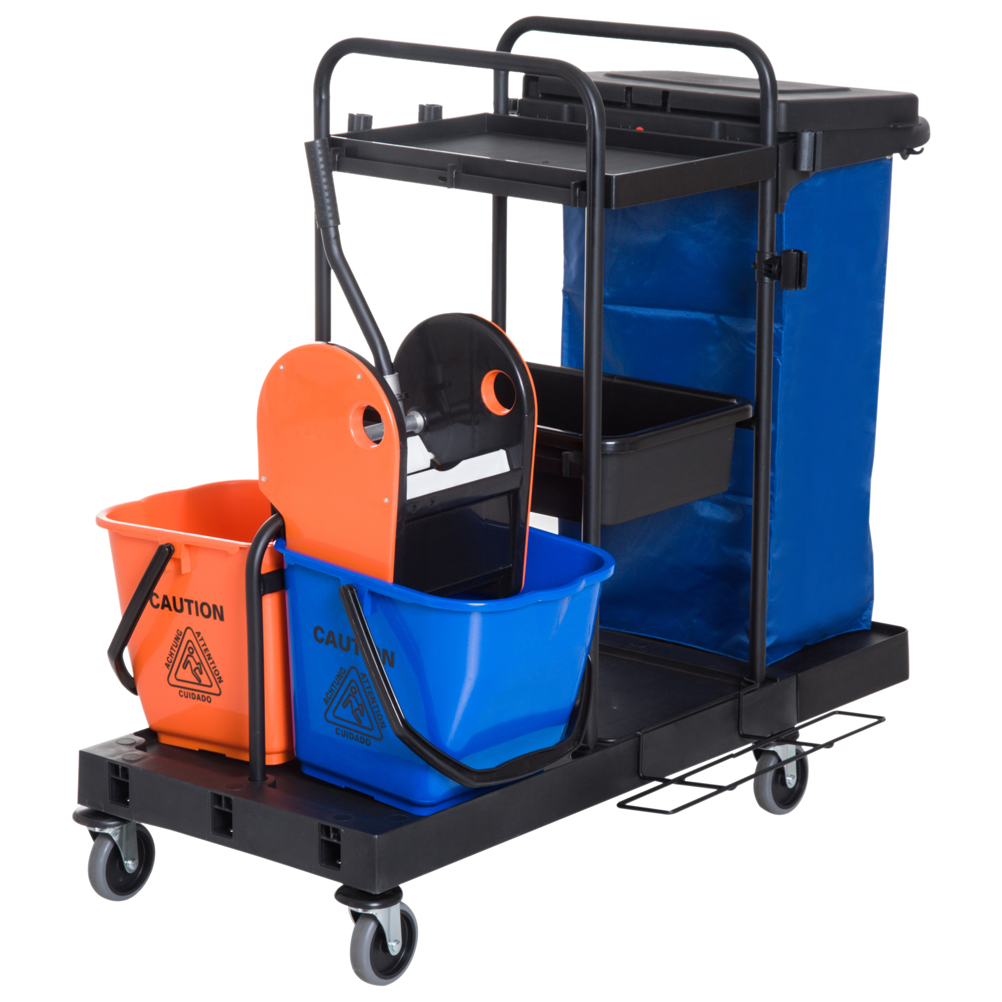 Carucior pentru Curatenie HOMCOM Capacitate 18L si Roti | Aosom RO Carucior pentru Curatenie HOMCOM Capacitate 18L si Roti | Aosom RO