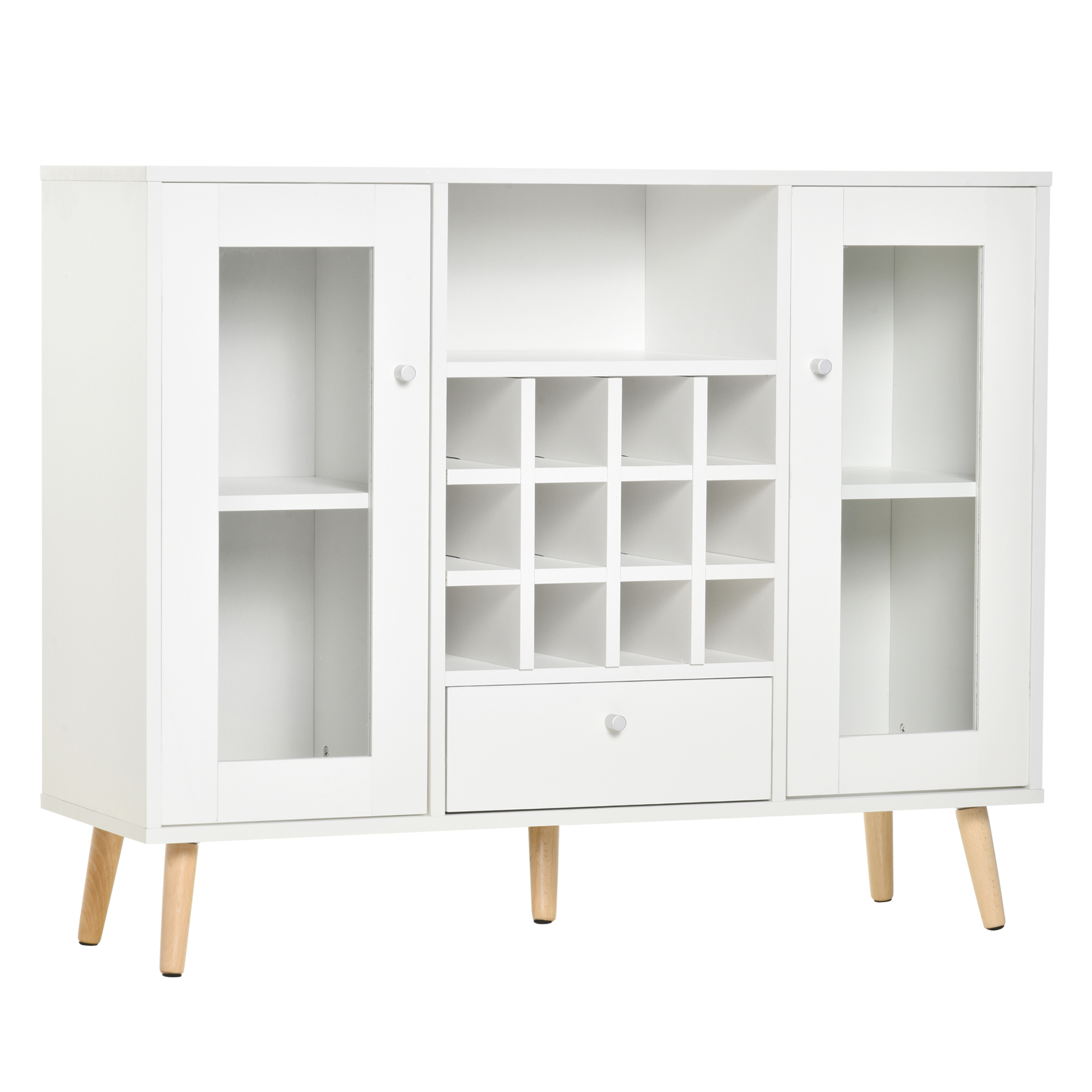 Dulap de bucatarie cu suport de sticle HOMCOM, PAL, alb, 100x33x80cm | Aosom RO Dulap de bucatarie cu suport de sticle HOMCOM, PAL, alb, 100x33x80cm | Aosom RO