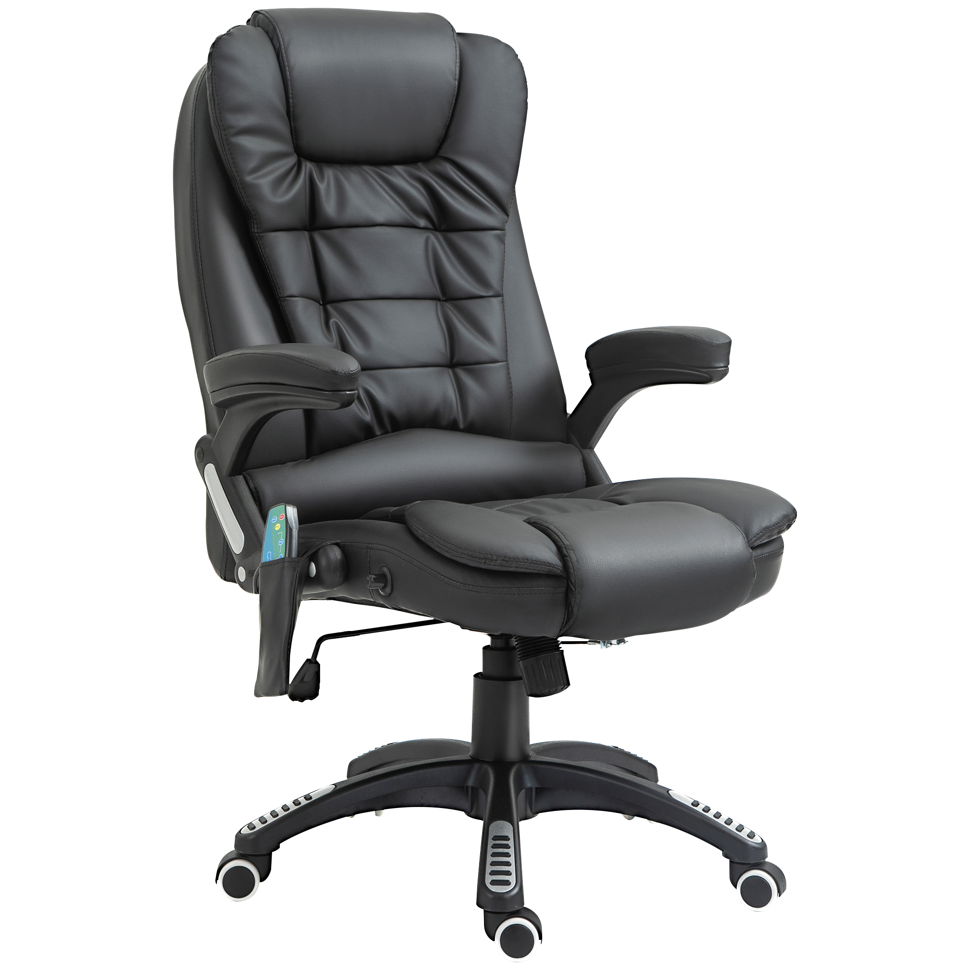 Fotoliu de Birou HOMCOM cu Masaj Relaxant, Reglabil, Negru, 62x68x111-121cm | Aosom Romania Fotoliu de Birou HOMCOM cu Masaj Relaxant, Reglabil, Negru, 62x68x111-121cm | Aosom Romania