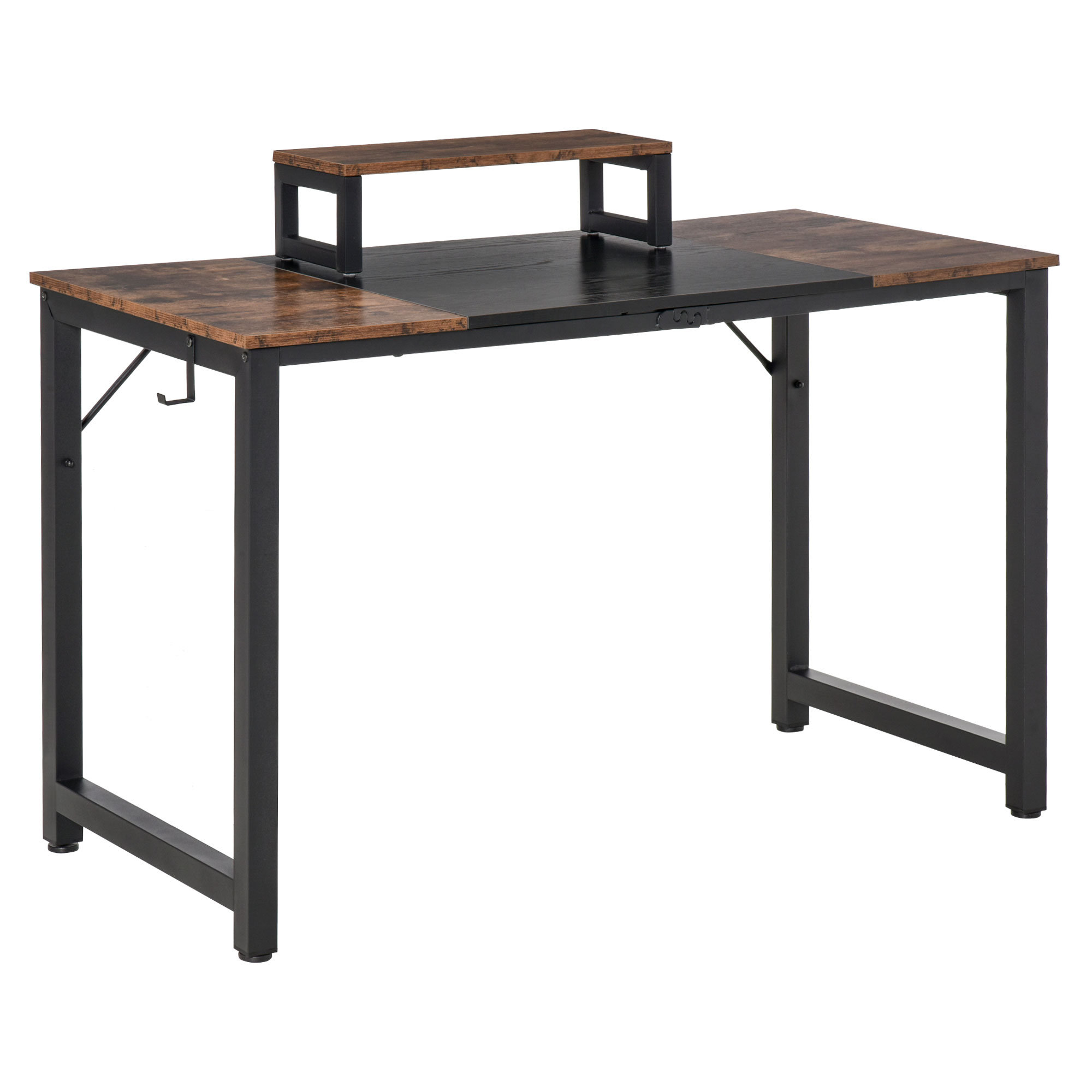 HOMCOM birou stil industrial, suport monitor, 120x60x73,5cm | AOSOM RO HOMCOM birou stil industrial, suport monitor, 120x60x73,5cm | AOSOM RO