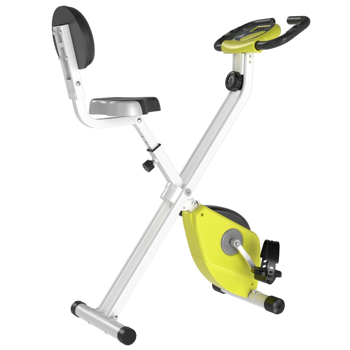 HOMCOM Cyclette Magnetică Pliabilă, Reglabilă pe Înălțime și Intensitate, Antrenament Cardio, Galbenă | Aosom Romania HOMCOM Cyclette Magnetică Pliabilă, Reglabilă pe Înălțime și Intensitate, Antrenament Cardio, Galbenă | Aosom Romania