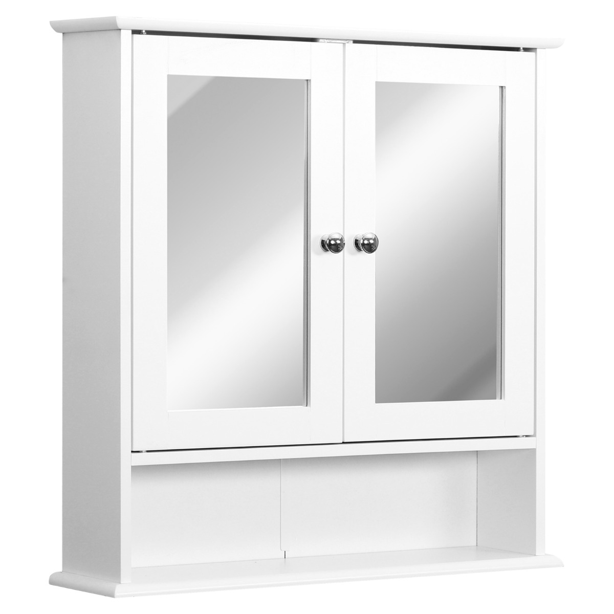 HomCom Dulap de Baie cu Oglindă, Spațiu Depozitare, 56x13x58 cm, Design Modern, Alb | Aosom Romania HomCom Dulap de Baie cu Oglindă, Spațiu Depozitare, 56x13x58 cm, Design Modern, Alb | Aosom Romania