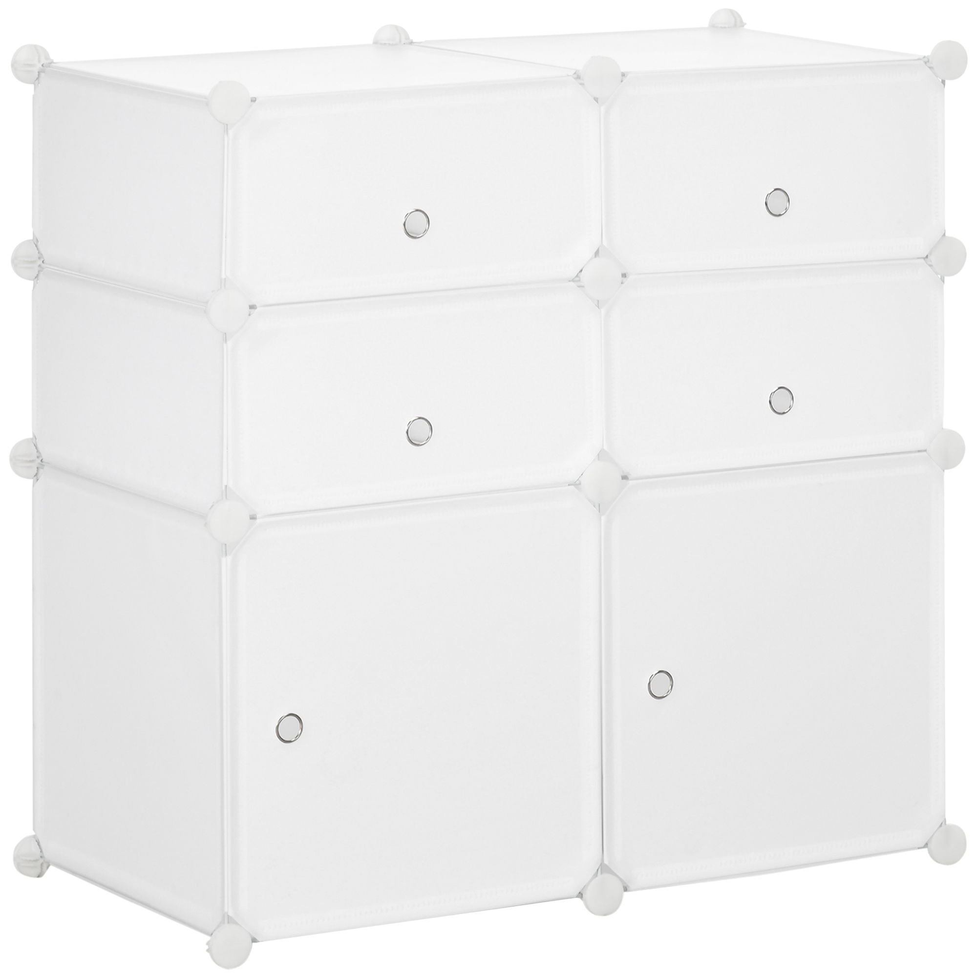 HOMCOM Dulap Modular pentru Haine și Pantofi din 6 Cuburi, Design Practic, 75x37x73 cm, Alb | Aosom Romania HOMCOM Dulap Modular pentru Haine și Pantofi din 6 Cuburi, Design Practic, 75x37x73 cm, Alb | Aosom Romania